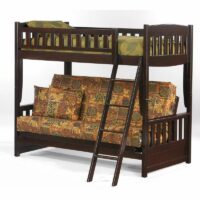 Cinnamon Futon Bunk Bed in Dark Chocolate finish