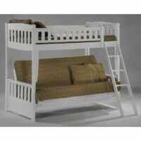 Cinnamon Futon Bunk Bed White finish