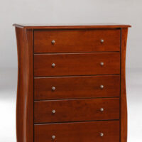 Clove 5 Drawer Dresser Cherry (Metal Knobs)