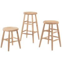 Scoop Seat Wood Stools