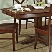 T581-4096 Espresso Milano Double Pedestal Dining Table