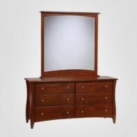 The New Energy Clove Dresser in Cherry with optional Mirror.