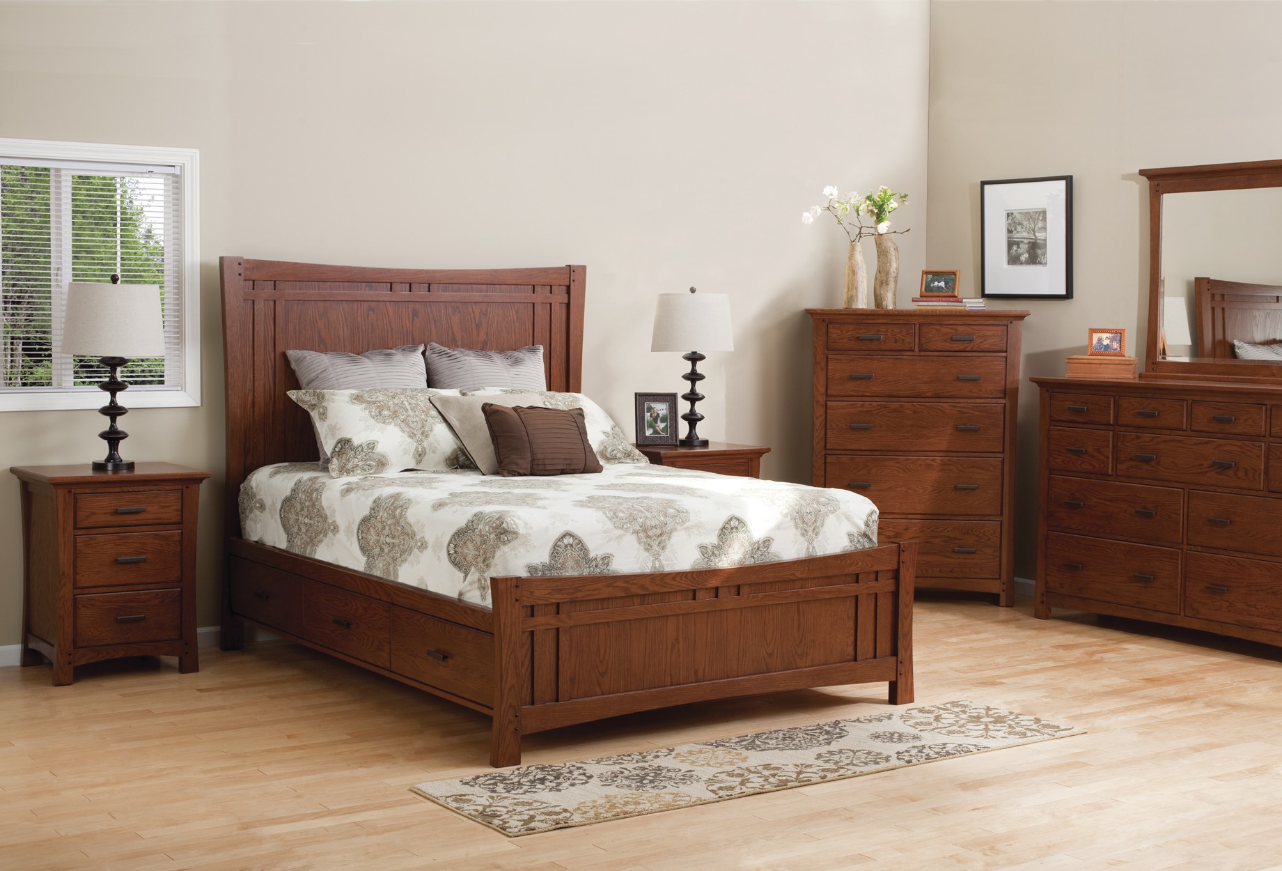 Whittier Wood Prairie City Bedroom Collection in Autumn finish