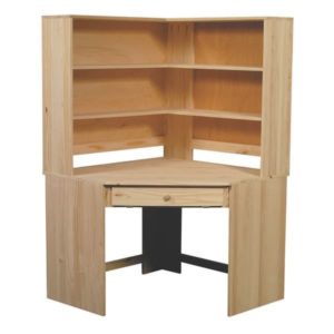 Archbold Pine Modular Home Office Corner Desk and Hutch