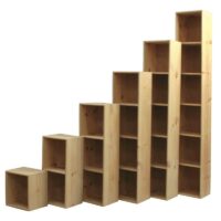 Solid Pine Bookcase Cubes