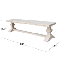 be-18 Banks Bench Whitewood