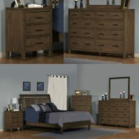 2 West Bedroom Set in Driftwood finish