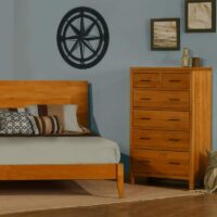 2 West Chest and Bed in Pecan finish