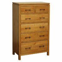 2 West Six Drawer Chest with Blanket Drawer Pecan finish