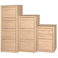 2 3 or 4 drawer File in oak, maple, or pine