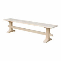 BE-7214 Live Edge Trestle Bench