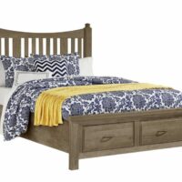 Slat Bed storage Weathered Grey